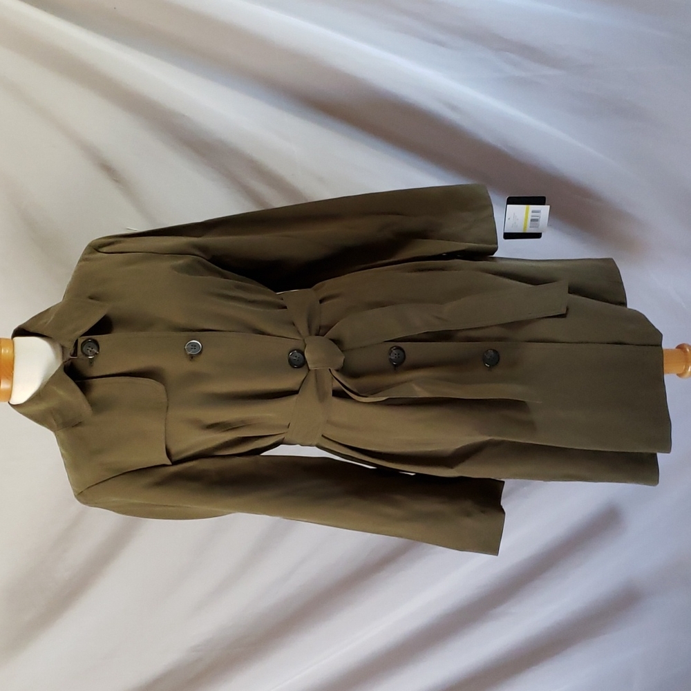 NEW Ellen Tracy Water Repellent Belted Trench Coat